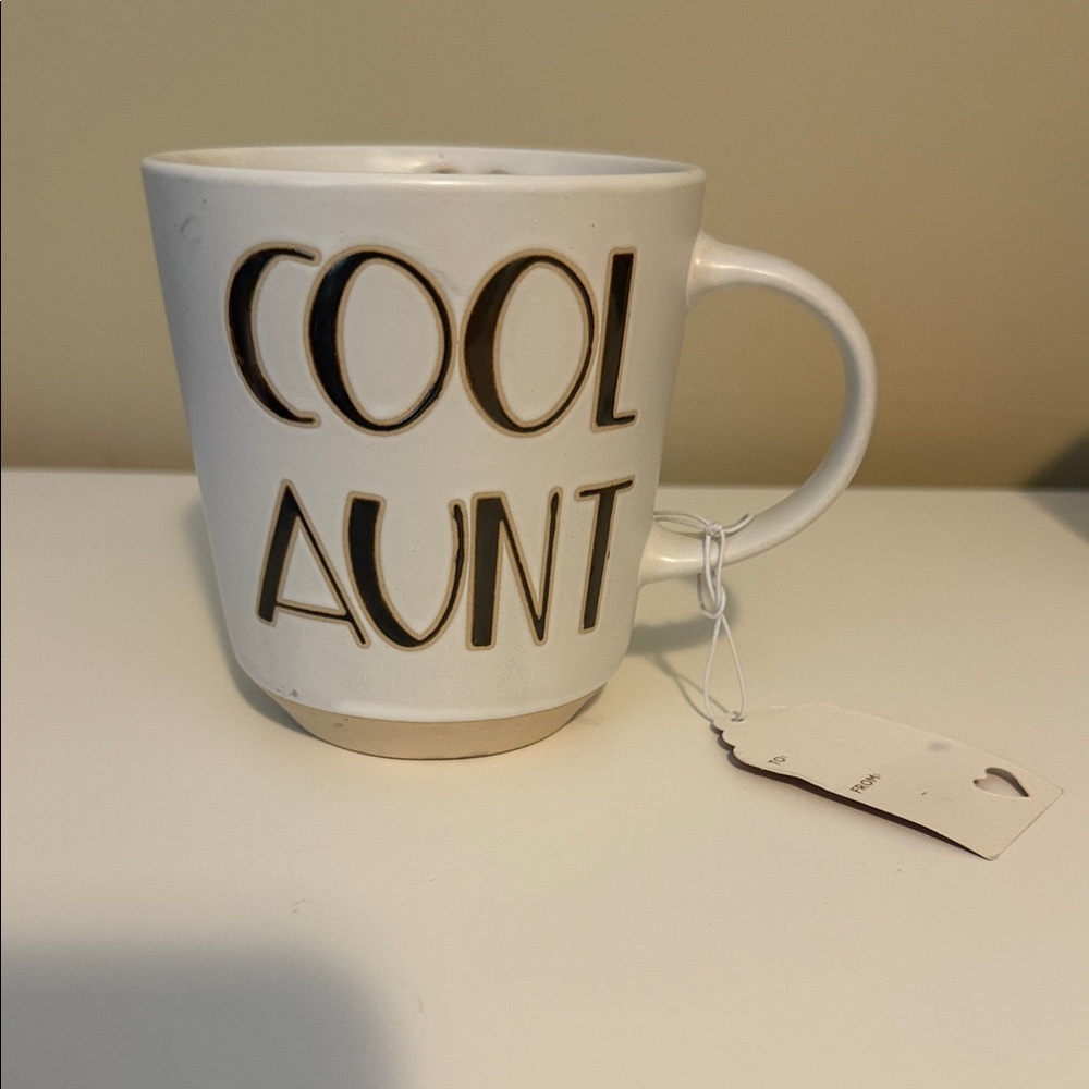 White Ceramic 'Cool Aunt' Mug